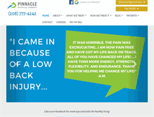 Tablet Screenshot of pinnaclephysicaltherapy.org
