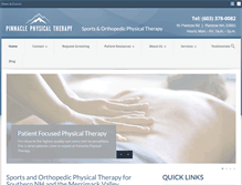 Tablet Screenshot of pinnaclephysicaltherapy.com
